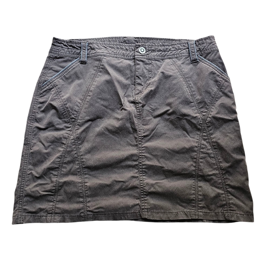 KUHL Y2K Workwear Sporty Outdoor Mini‎ Brown Skirt Size 12